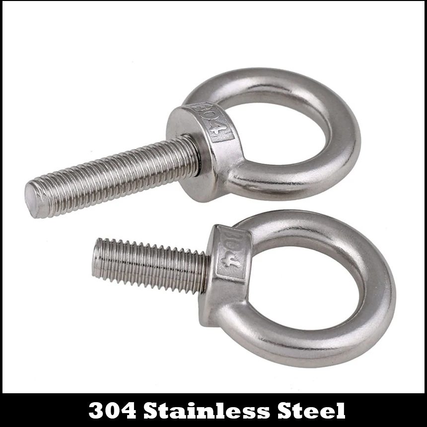 

M14 M16 M18 M14*20 M14x20 M16*25 M16x25 M18*28 M18x28 304 Stainless Steel Male Thread Marine Round Lifting Eye Ring Bolt Screw