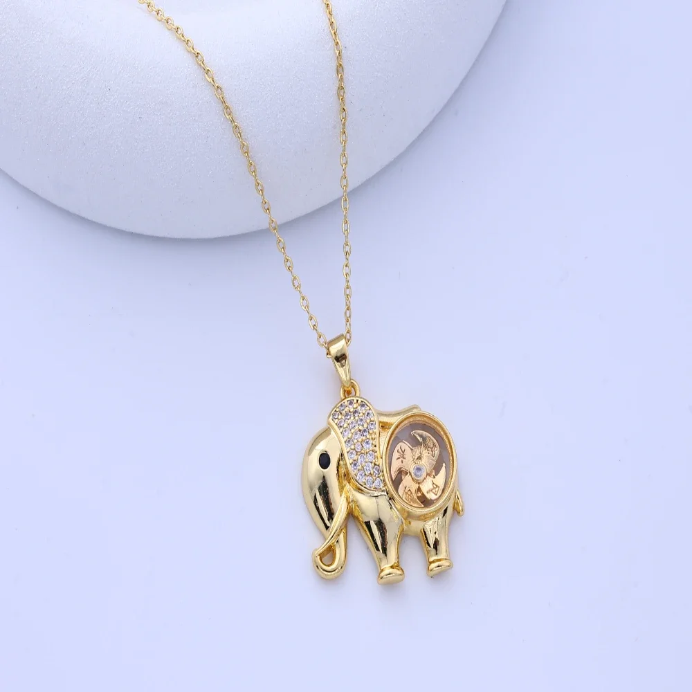 Collana girevole con diamanti intarsiati di ispirazione vintage, ciondolo gioielli unisex per la decorazione