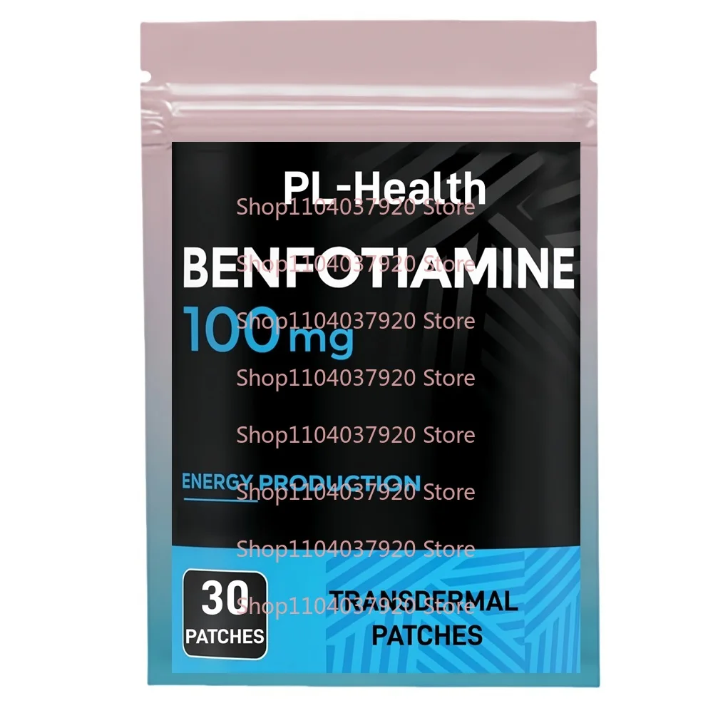 

30 пластырей Benfotiamine Transdermal Plasters — поддерживает энергопроизводство и общие здоровье