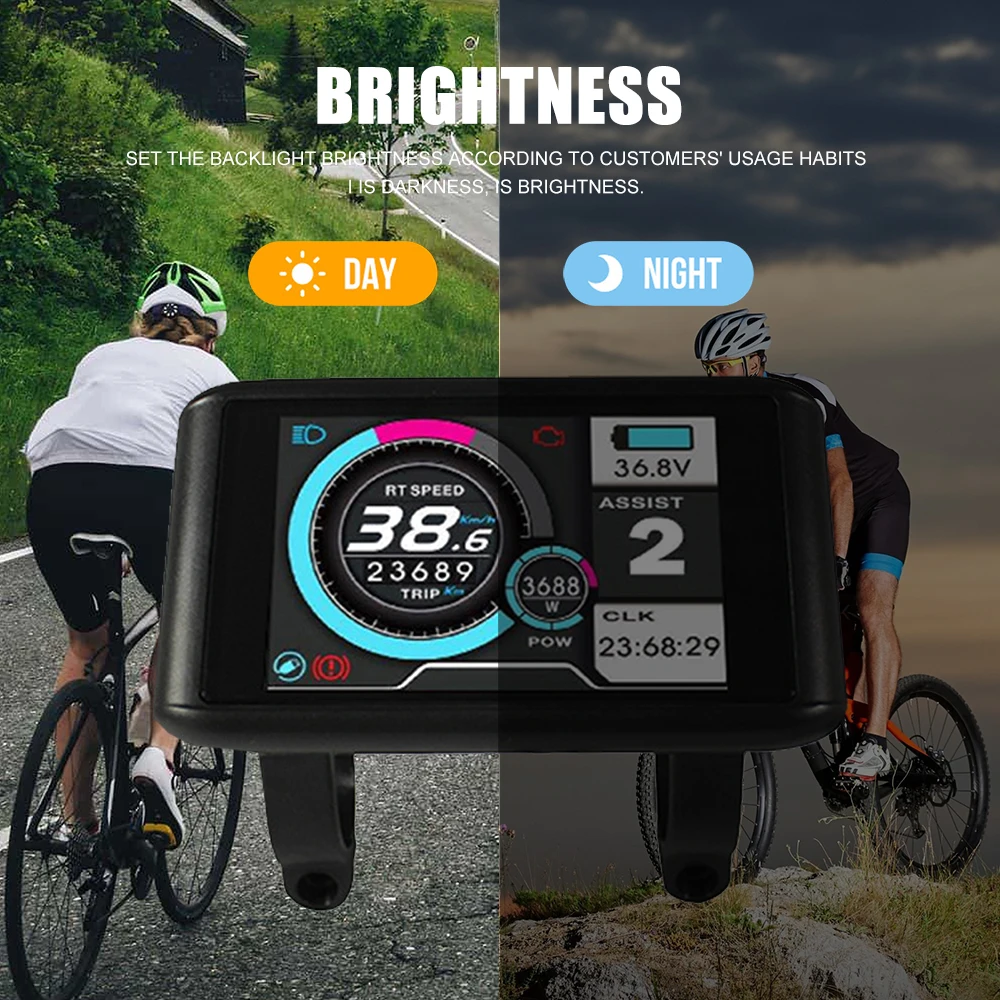 Ebike Display S866 S900 M3 M5 Ukc1 S966 Lcd-Scherm 24v 36V 48V Sm/Waterdichte Verbinding Stekker Compatibel Met Jn Controllers