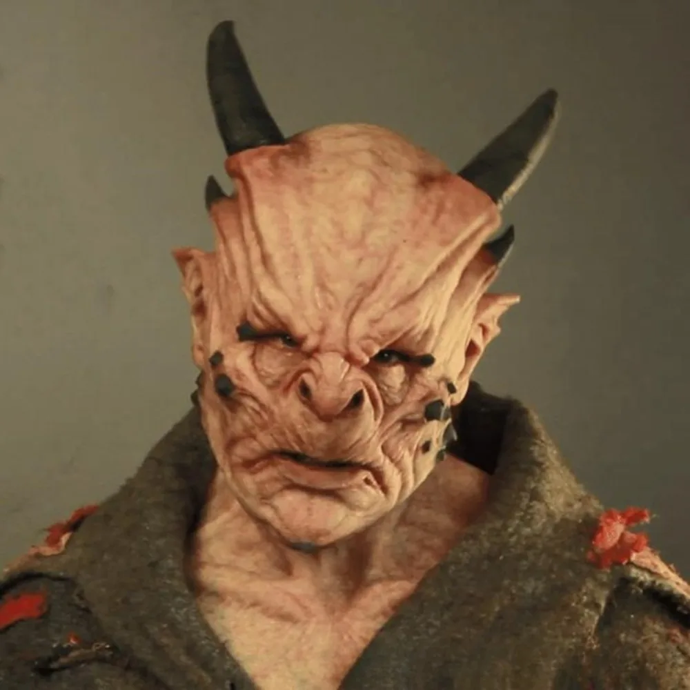 ハロウィン フード ホラー マスク ホーンズ ウォークラフト 老人マスク 怖い パロディ ホラー ホーンズ