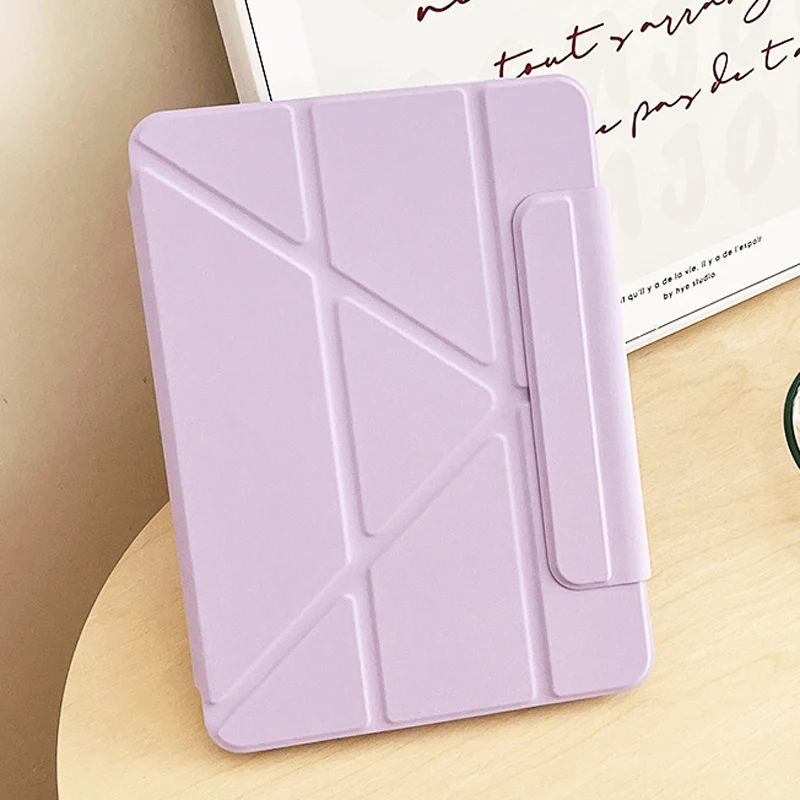 

Кожаный чехол для планшета с Y-образной подставкой для iPad 2025 Air Pro 4 5 7 8 9 10-го 11-го поколения 10,9 11 12,9 13-дюймовый твердый чехол