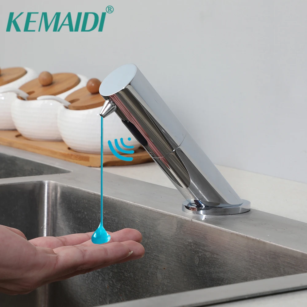 

KEMAIDI Automatic Soap dispenser Wall Mounted Touchless Soap Dispenser Liquid Dispensing Hygienic and Convenient Chrome Finished