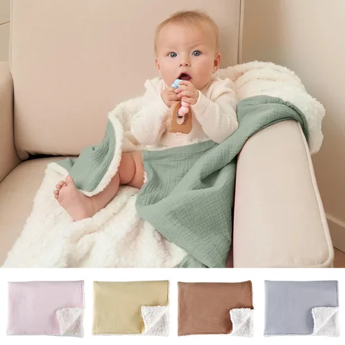 겨울 봉제 모슬린 배넷저고리 담요, 신생아 따뜻한 두꺼운 신생아 이불 