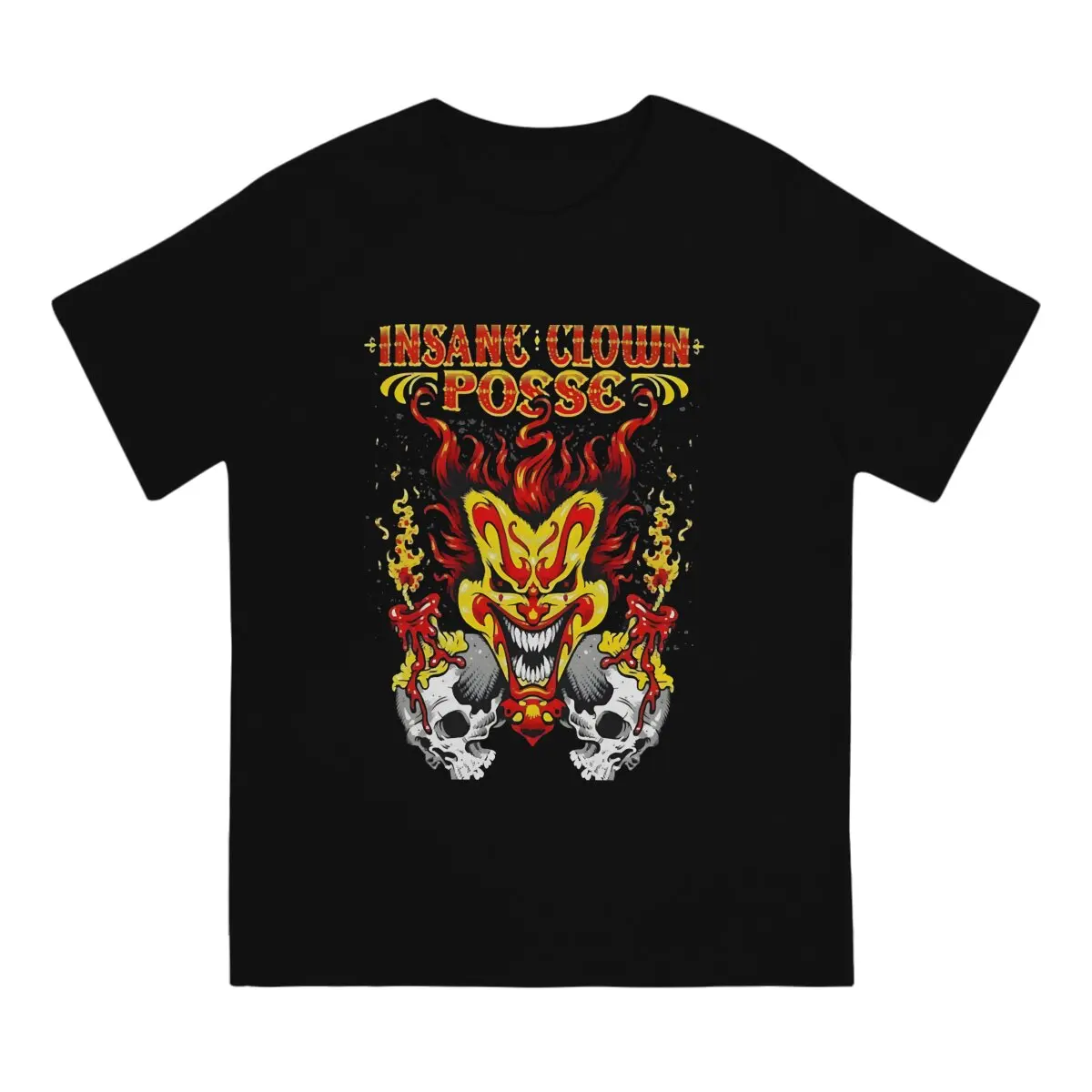 Horrifying Men T Shirt Insane Clown Posse Fun Tees Short Sleeve Crew Neck T-Shirt Cotton Party Clothes