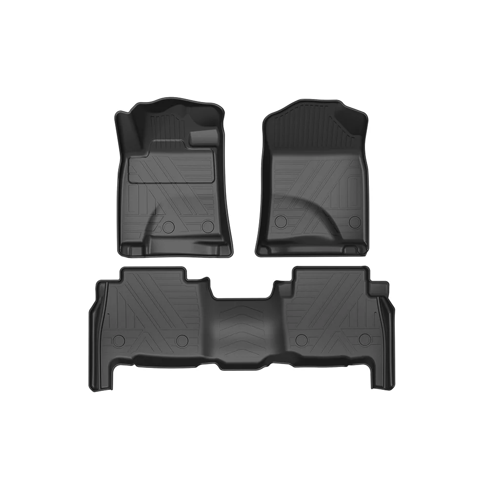 

Fit For Toyota Land Cruise Floor Mats Specialized TPE Black Heavy Waterproof Car Mats Carpet Auto Accessories Interior Details
