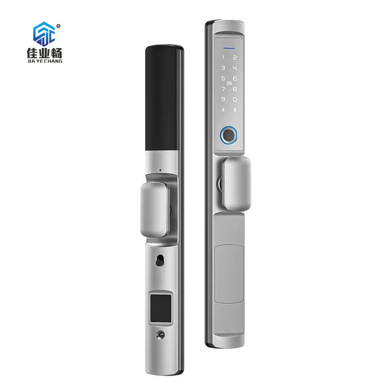 

China manufacturer Tuya App Remote Control Smart Door Lock With Digital Door Viewer Aluminum Sliding Door Lock