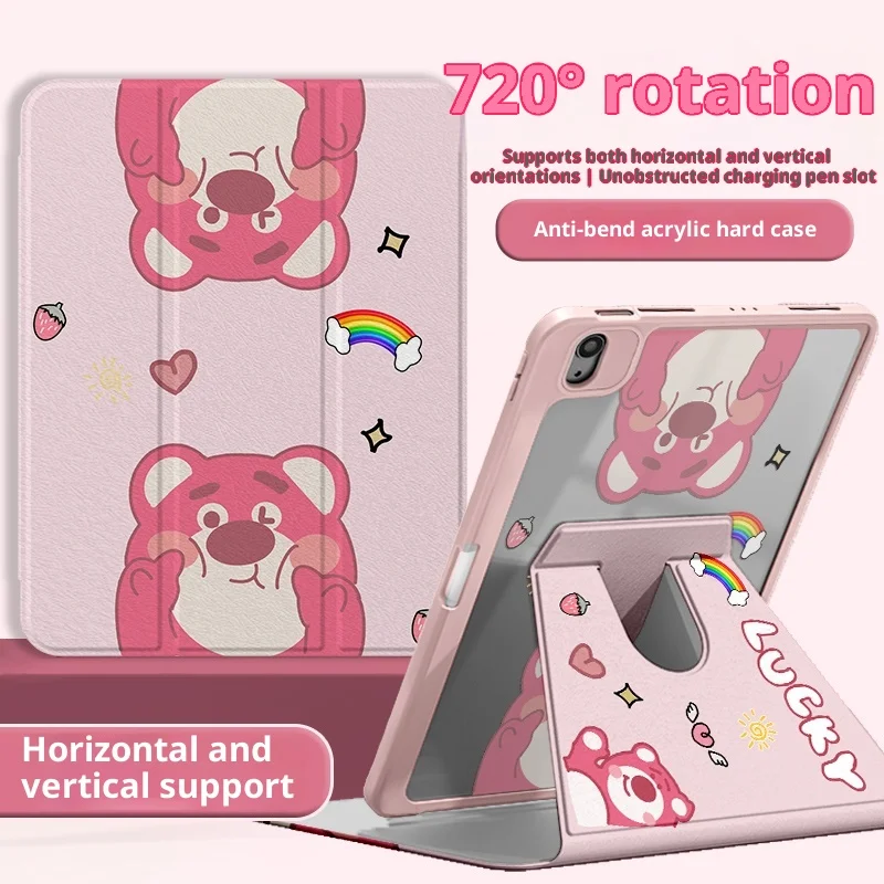 

Чехол MINISO Lotso для iPad Funda ipad 9/10/11 A16 11 дюймов, чехол для планшета Air 3 4 5 10,9 дюйма M2 M3 Pro 3 4 5 6 12,9 дюйма M4 Защитный чехол