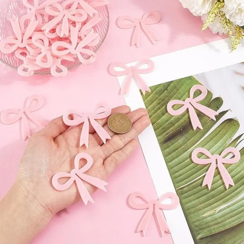 

20 Pcs Acrylic Bow Glass Tags Party Cocktail Cups Identifiers Drink Markers Wedding Decorations Reusable Glass