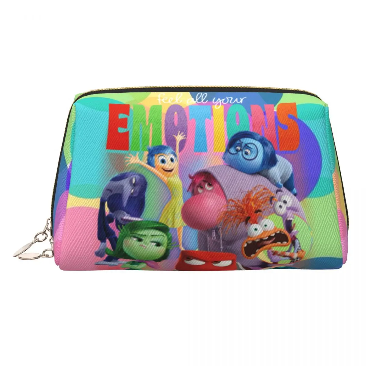 

Custom Travel Inside Out Feel Emotions Toiletry Bag Cute Cosmetic Makeup Organizer Women Beauty Storage Dopp Kit Box