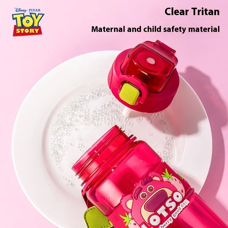 Disney Anime Lotso 820ml Water Bottle Cartoon Stitching Plastic Bucket Cute Kawaii Alien Tritan Portable Children'S Water Bottle