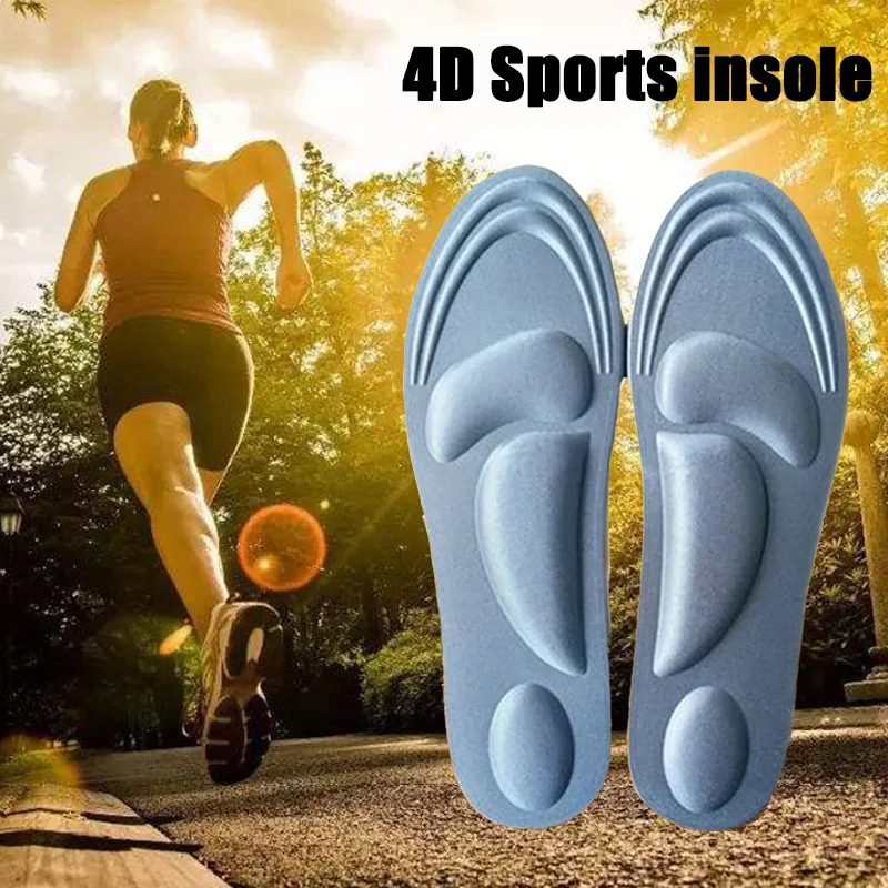 4D Memory Foam Orthopedic Insoles for Shoes Women Men Flat Feet Arch Support Massage Plantar Fasciitis Sports Pad Foot Care Pad