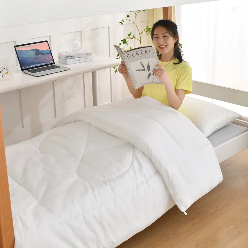 Hotel University Dormitory White Comforter Winter Bedding 150X200CM Single Blanket Sleeping Comforter Air Conditioning Quilt