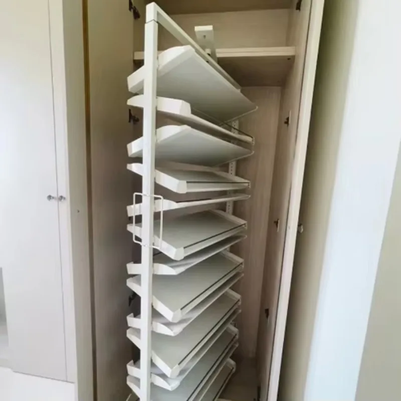 Multifunctional High-end Solid Wood Shoe Cabinet-Customizable Contemporary Design Large Storage for Living Room Apartment Hotel