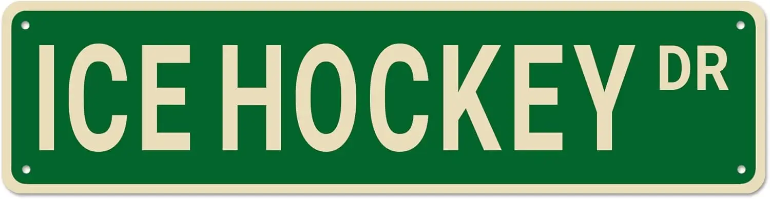 Ice Hockey Street Signs, Ice Hockey Decor Ice Hockey Sign Ice Hockey Gift, Wall Decor for Home/Kitchen/Man Cave, Quality Metal S