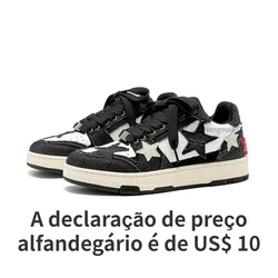 Sapatos femininos para homens tênis retro y2k estrela multicolorido punk rua skate sapatos designer casal esportes sapatos casuais unisex