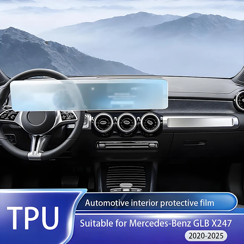 

Fit for Mercedes GLB X247 2020-2025 Matte GPS LCD Transparent TPU Film Anti-Scratch Anti-Fingerprint Instrument Protect Cover