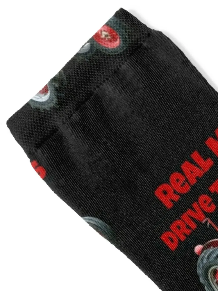 جوارب Real Men Drive Tractors Socks Crazy Floral FASHION للتنس للفتيات والرجال #2