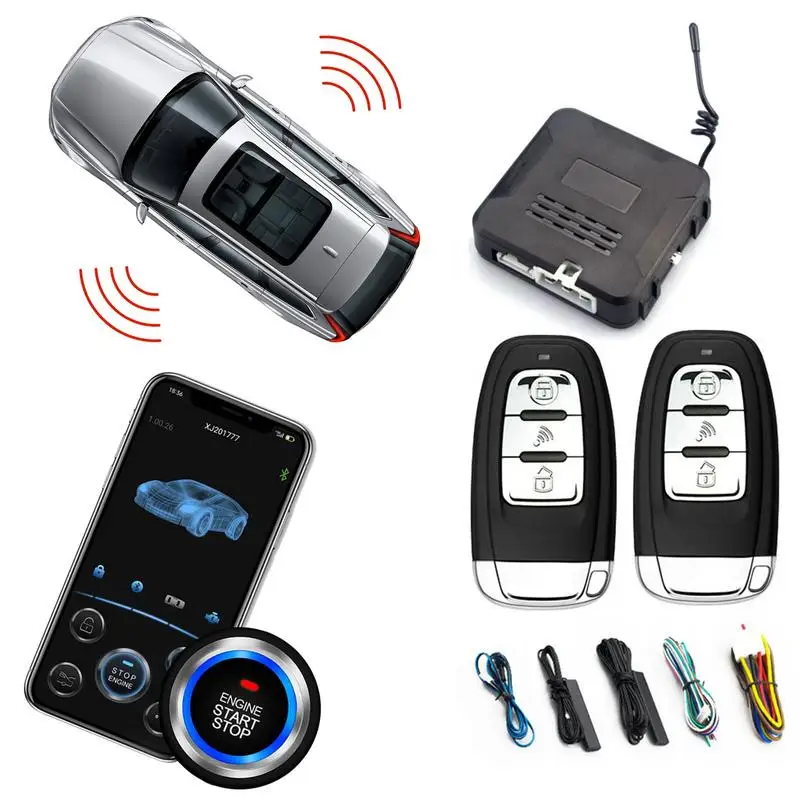 

Remote Start And Alarm System Push To Start Kit With Remote Start Smart Start System Remote Engine Start Intelligent Anti-theft