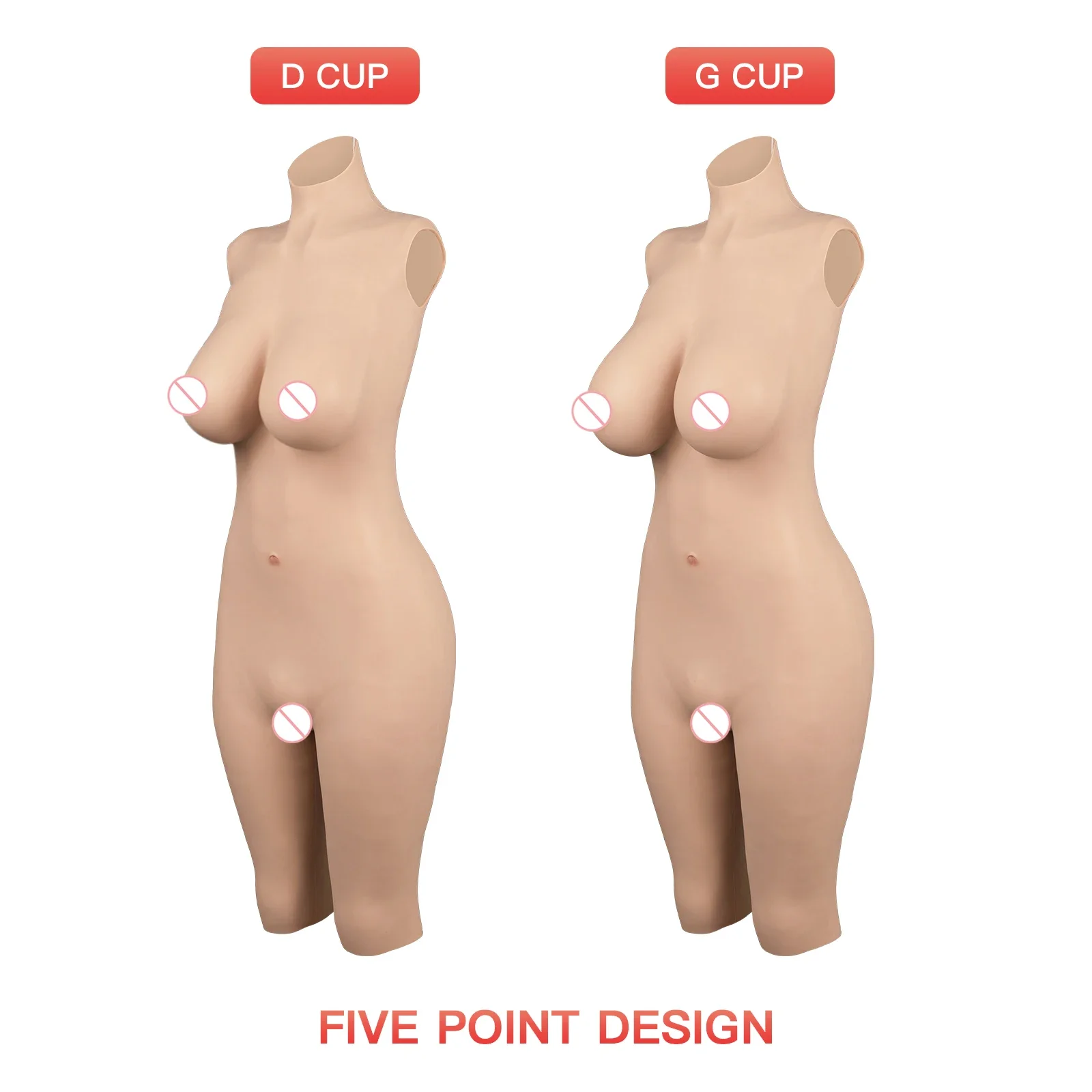 KUMIHO 4TH GEN D/G Cup One Piece Sissy Fake Vagina Silicone Bodysuit Breast Forms Drag Queen Cosplay Sexy Bodysuit Crossdresser