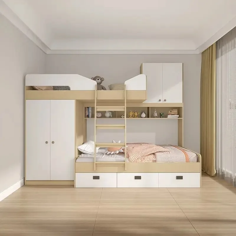 

Misplaced upper and lower beds Children's beds Small apartment bunk beds Children's high and low wardrobes