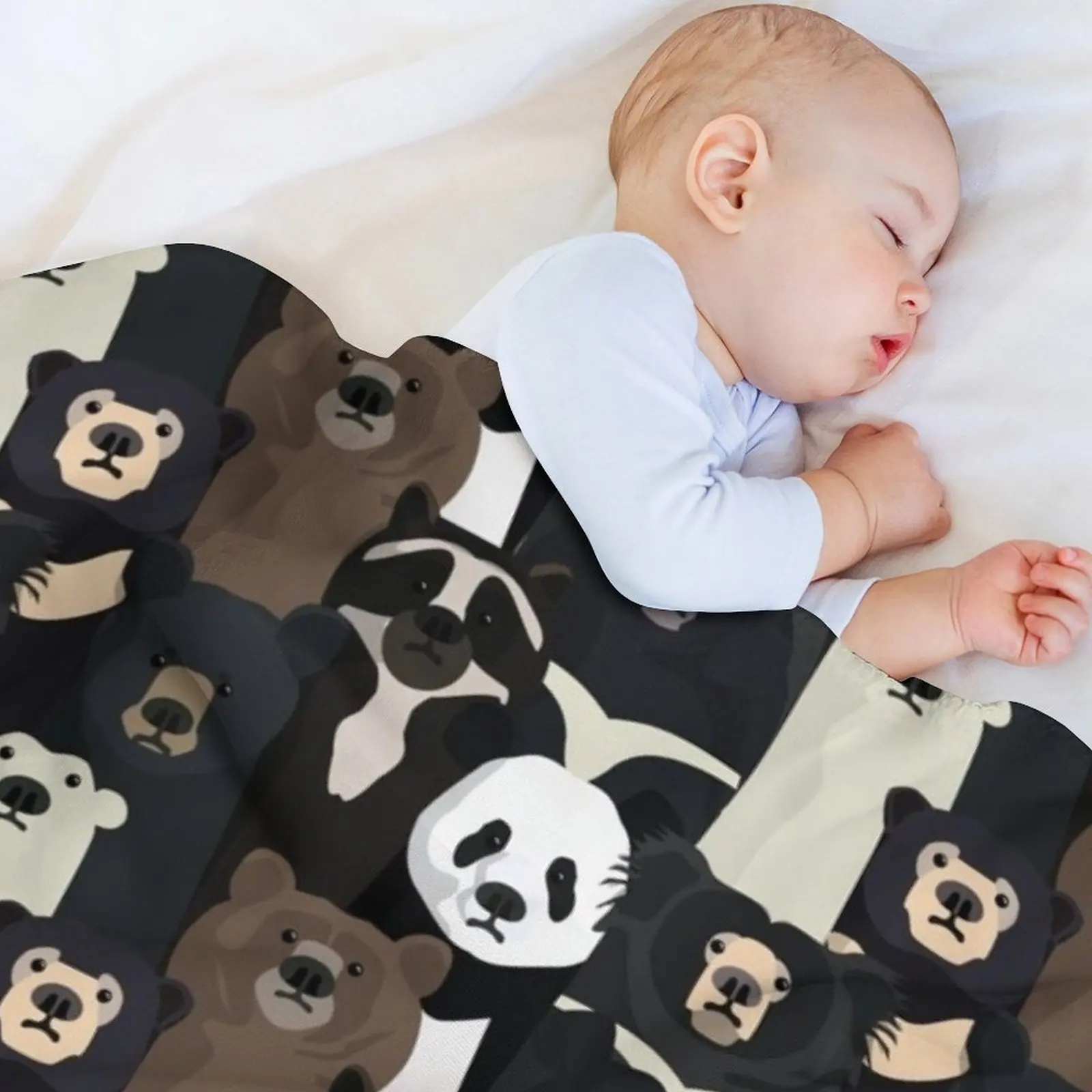 Bears of the world pattern Throw Blanket Stuffeds Plaid on the sofa Bed Sofas cosplay anime for winter Blankets 3