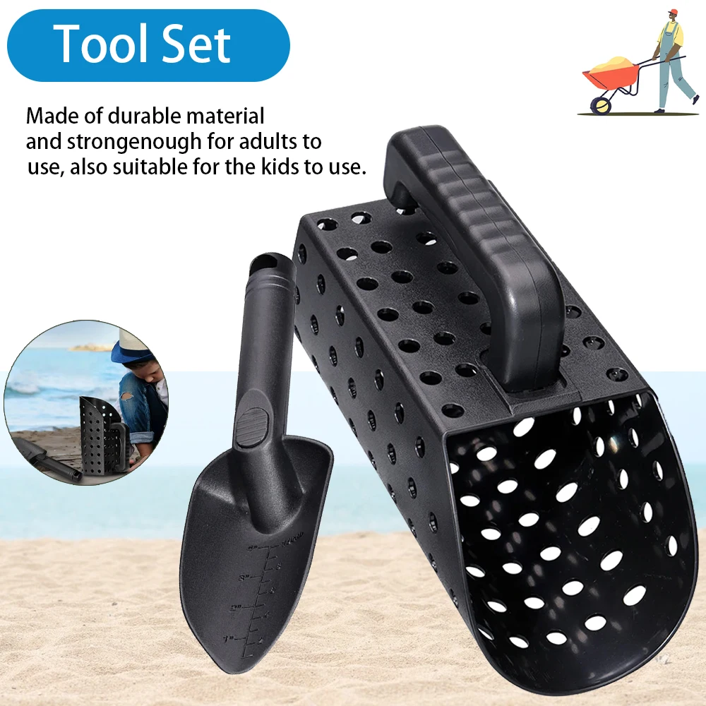 Beach Digging Filter Tool Metal Detector Sand Scoop and Shovel Set Digging Tool Accessories  Fast Sifting
