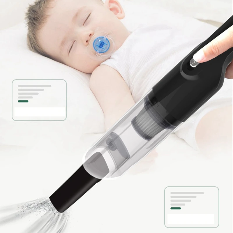 Aspirador de pó portátil sem fio recarregável, vácuo de alta potência, 120W, 9000PA, úmido e seco, adequado para casa, carro, escritório