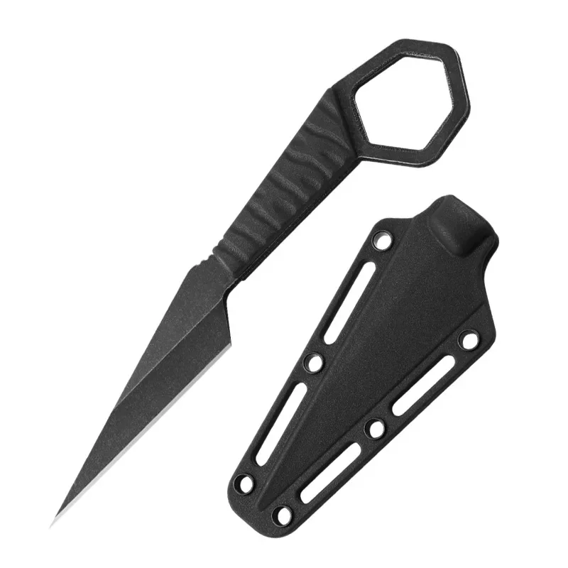 New Outdoor mini necklace hanging neck knife, EDC portable knife, multi-functional straight knife, self-defense