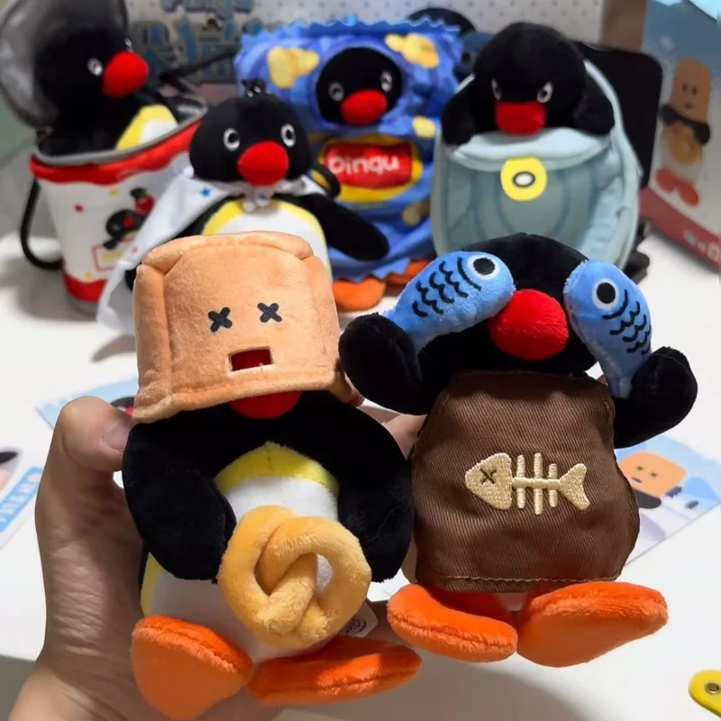 

Серия Pingu Penguin Hide And Seek, плюшевый подвесной орнамент, слепая коробка, милая мультяшная кукла, модная игрушка в подарок