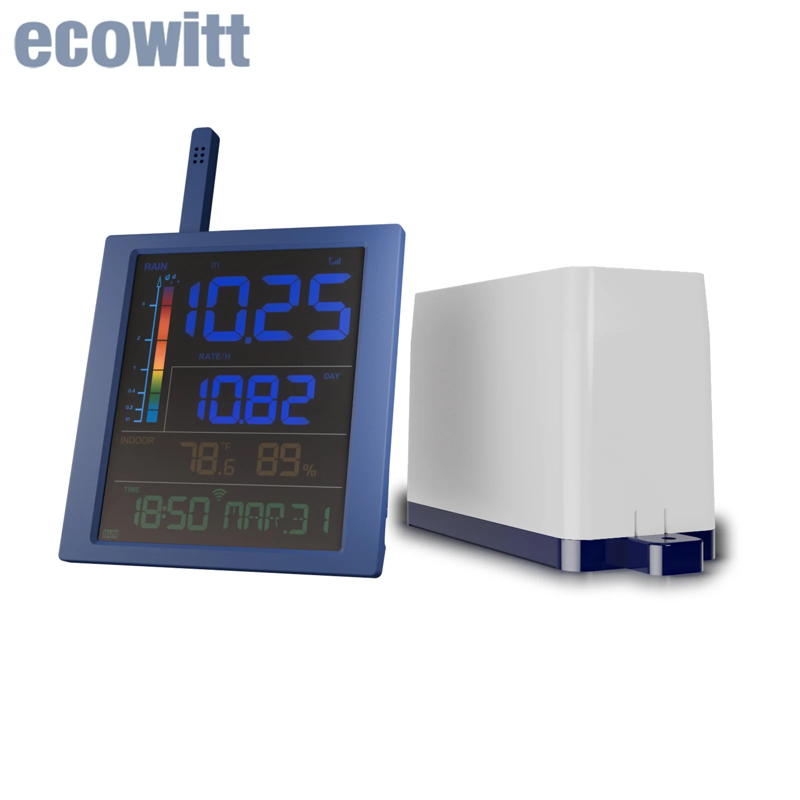 

Ecowitt WN1700 Rain Gauge Mini, Compact High-Precision Wi-Fi IoT Rainfall Monitoring Kit with Real-Time and Historical Rainfall