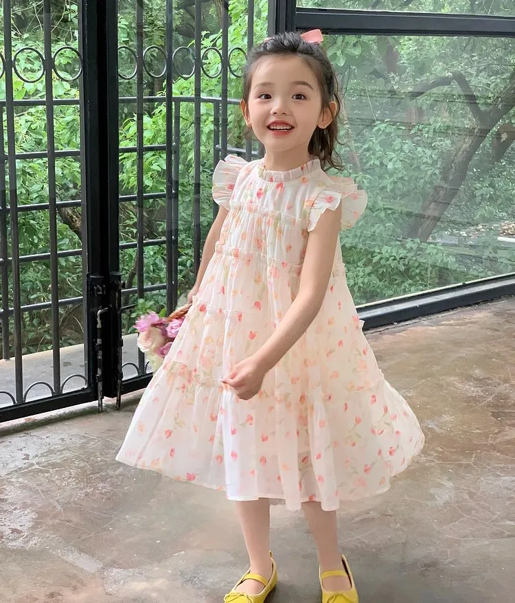 

2-7T summer child kids girls cute dress