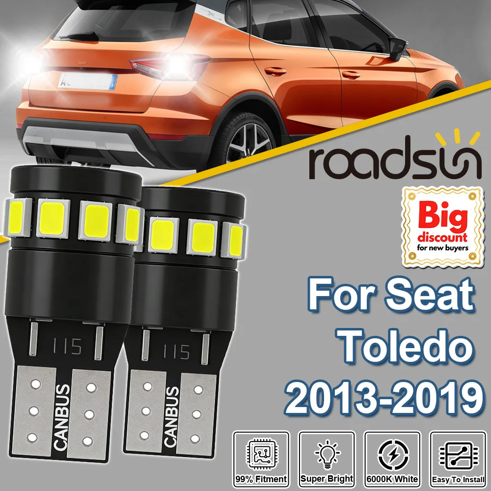 Roadsun 2 Stück LED-Kennzeichenbeleuchtung für Seat Toledo 2013-2019, Canbus-Upgrade, Plug-and-Play-Lampen