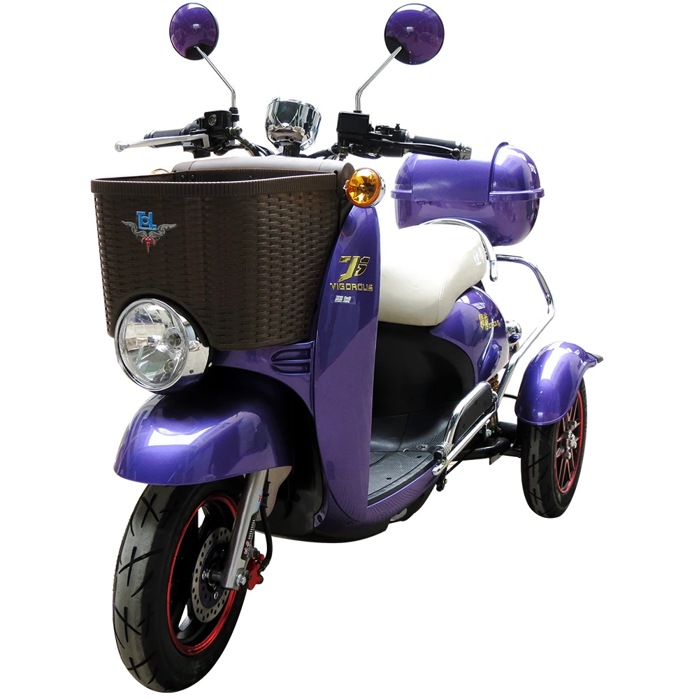 T412 500W ثلاث عجلات سكوتر كهربائي دراجة ثلاثية العجلات الكهربائية التنقل سكوتر المسنين E سكوتر مع موافقة الشارع