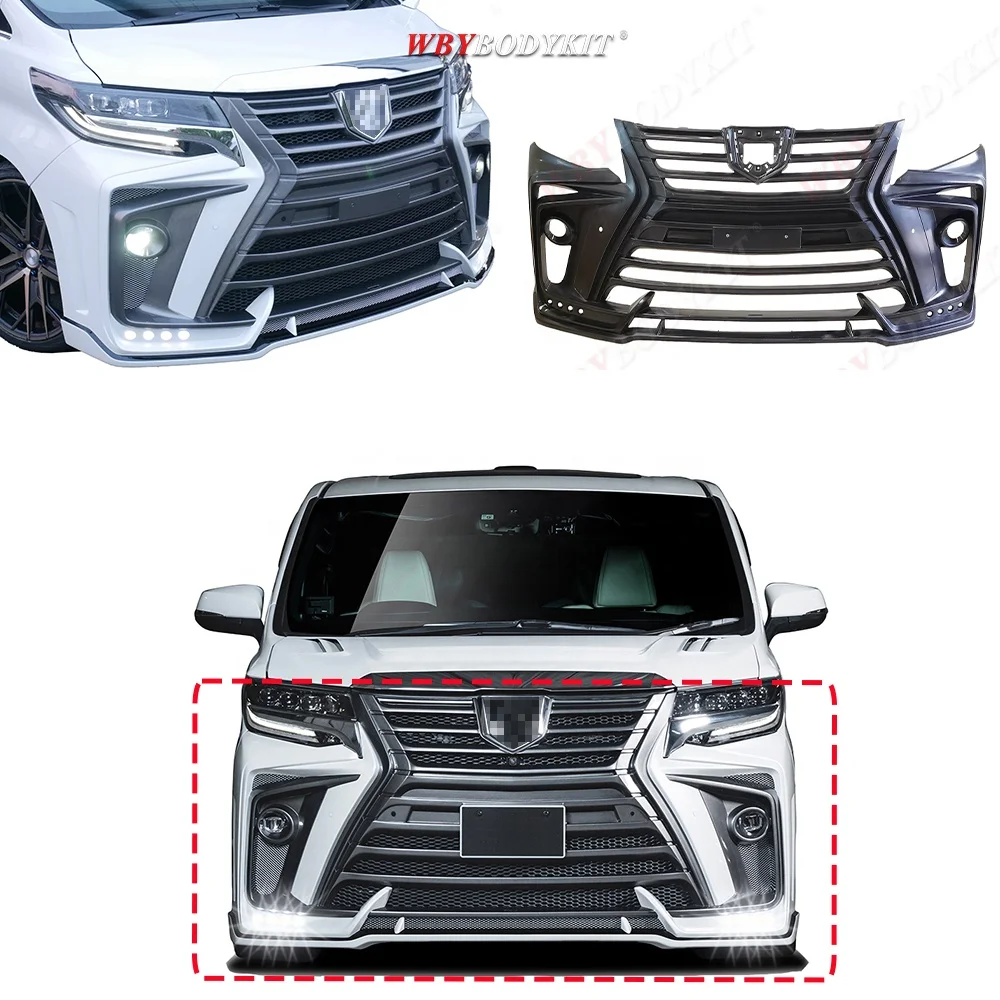 forToyota Alphard upgrade Body Kits Bumpers Front Rear spoiler Side Skirt Spoiler Wing Fenders Auto Parts Body extension Grille