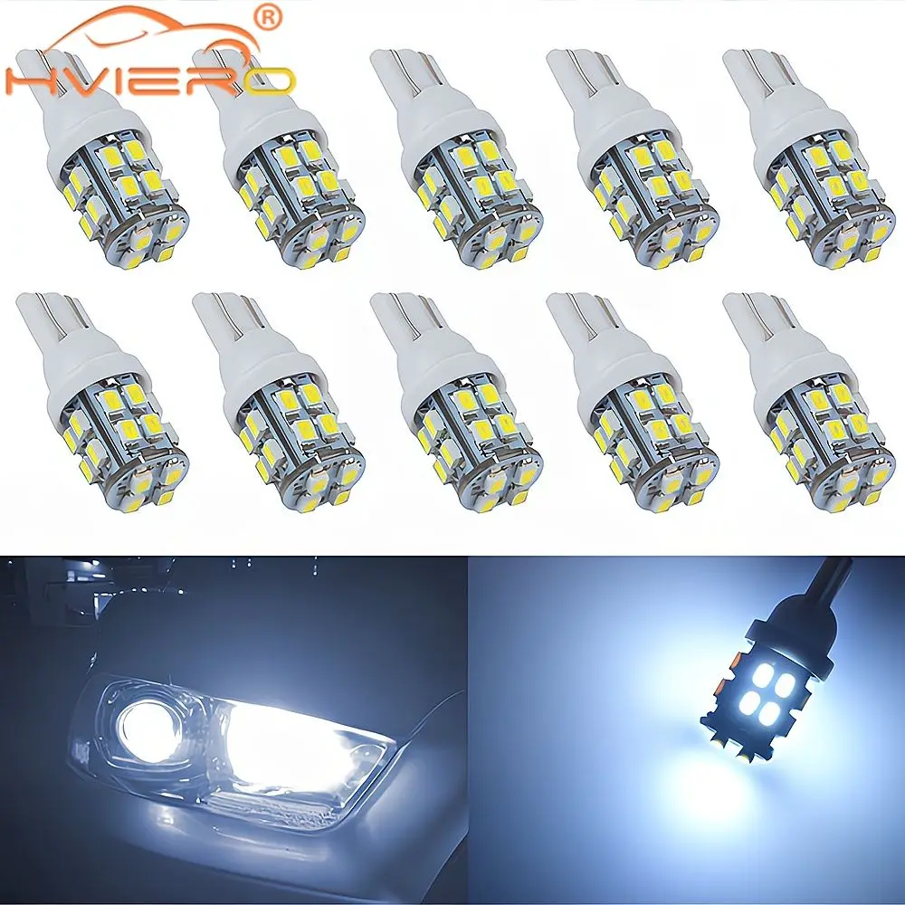 

10PCS Car Wedge Light T10 1206 20SMD White W5W 194 168 Auto Vehicle License Plate Clearance Lamp Reading Truck Bulbs Waterproof