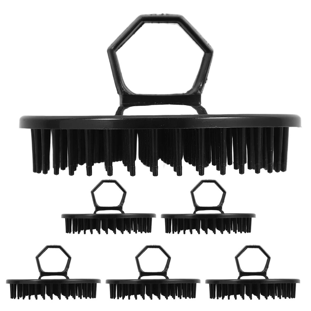 

6pcs Scalp Massager Brush Head Scrubber Comb For Dandruff Removal Hair Shampoo Scrubber Exfoliator Shower Scalp Cleaner