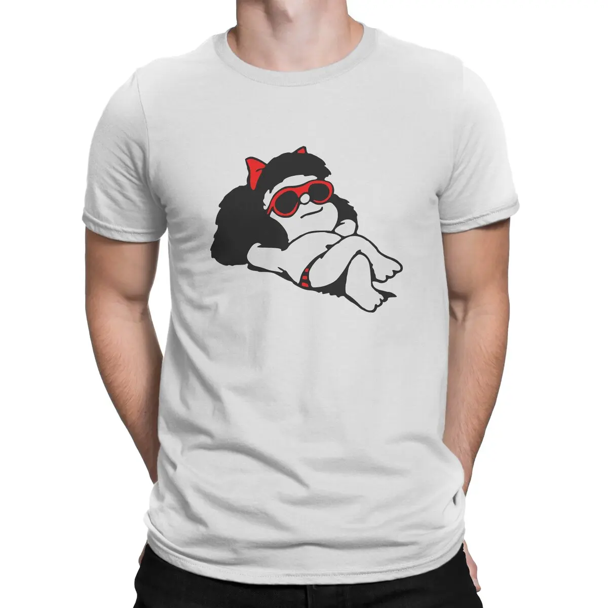 Mafalda Quino Comics Manga Girl Summer Tshirt Homme Men's Clothes Blusas Polyester T Shirt For Men