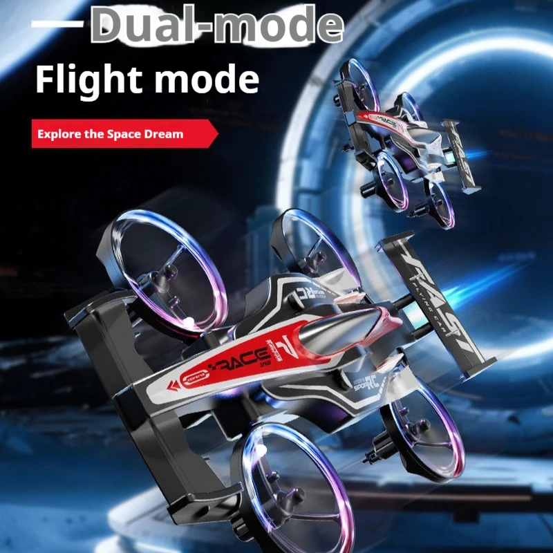 2026 New Dual Mode Rc Space Fighter Drone Voice Control 2 In 1 Air Ground Toy Gift For Boys Primary School Students