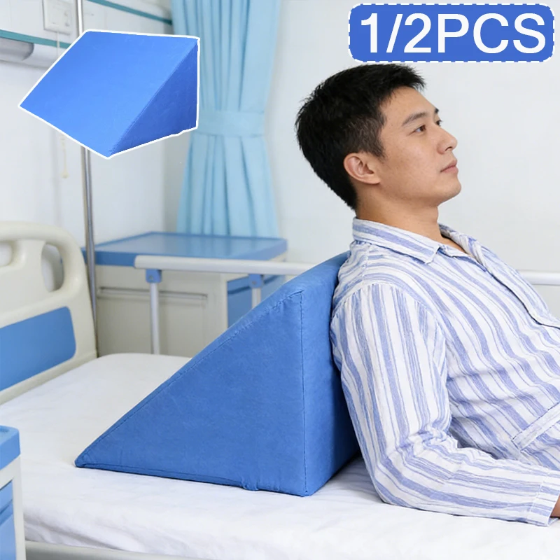 Sponge Orthopedic Acid Reflux Bed Wedge Pillow Back Leg Elevation Cushion Pad Bedding Triangle Pillows,Removable Cover, Washable