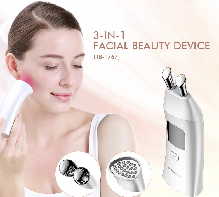 TOUCHBeauty TB-1767 3in1 microcurrent led light therapy face lifting facial beauty device