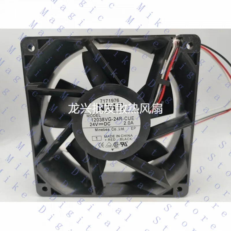 

H 1 PCS FOR NMB Fan 12038VG-24R-CUE DC24V 2.0A 12038 12CM 3 wire cooling fan