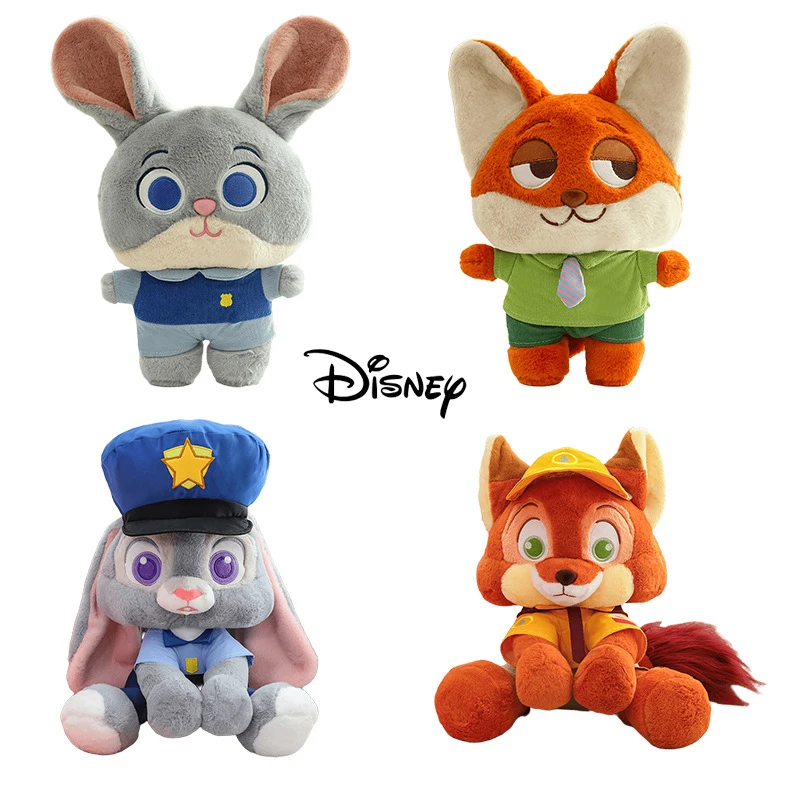디즈니 영화 Zootopia 박제 동물 플러시 장난감 여우 주디 홉스 토끼 닉 와일드 여우 인형 Zootropolis 인형 소녀 선물 어린이