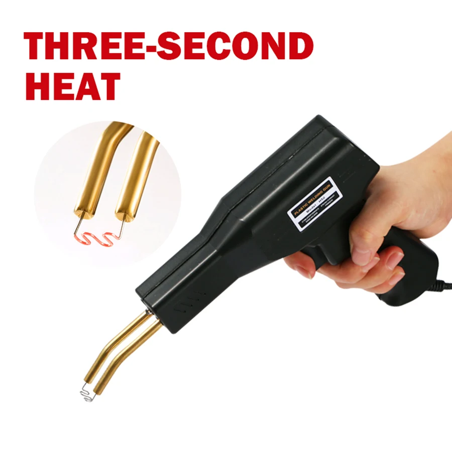 Pistola de reparo de para-choques 50W, equipamento de soldagem de plástico 220V com 4 tipos de unhas de soldagem para reparo de para-choques de carro