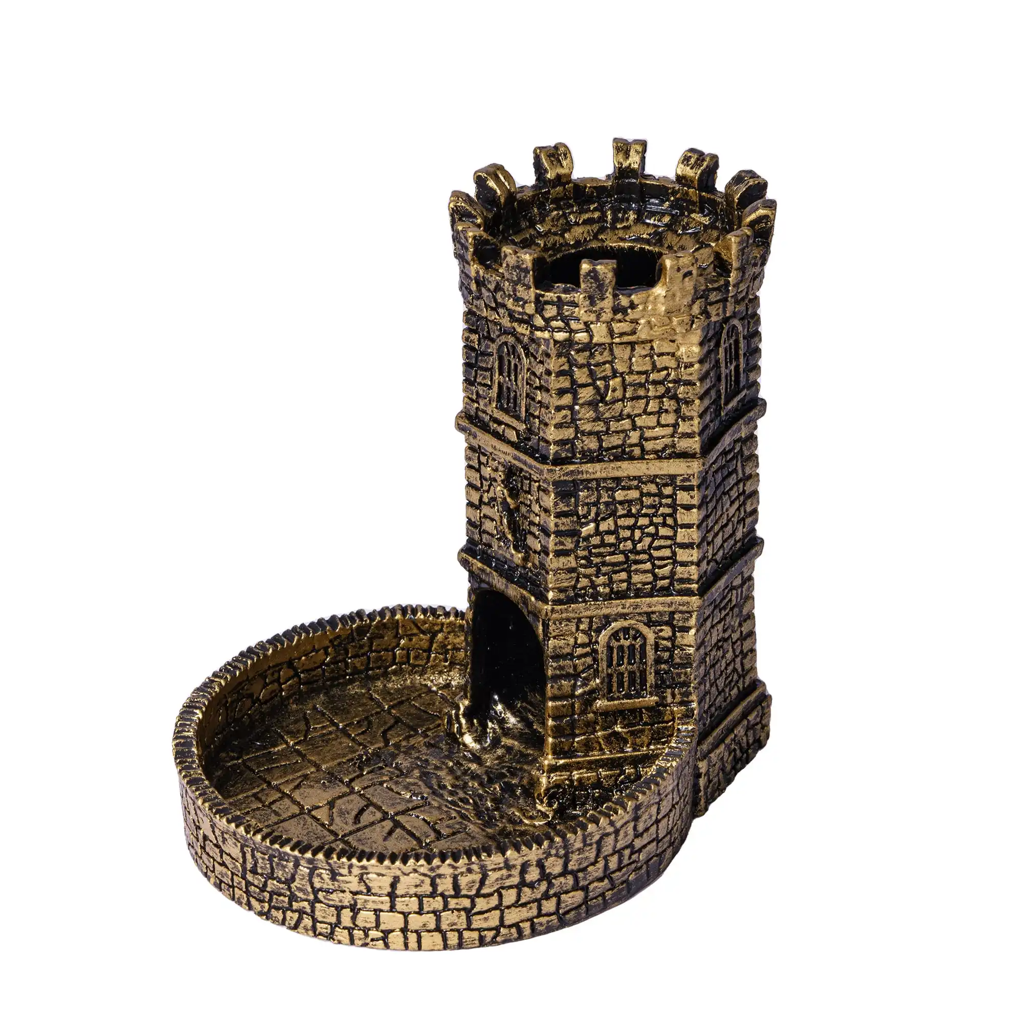 D&D Dice Tower Die Roller Castle Rolling Tray Case City Wall Ancient Tower for DND, Board Game, D&D, RPG, Desktop Decoration