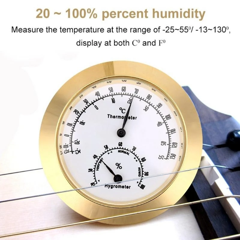 Moisture Temperature Meter,Guitar Thermometer, Hygrometer for Violin & Guitar