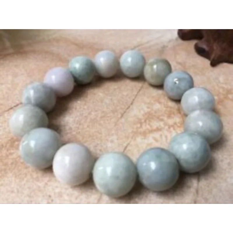 

Сертифицированный браслет из бусин из 100% натурального нефрита (жадеита) класса А, 13 мм