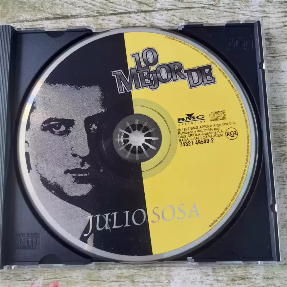 CD LO MEJOR DE JULIO SOSA مع PureTango Rhythm الترجمة الصوتية الروحية كما يظهر الأساسية رومانسي وحزن التانغو