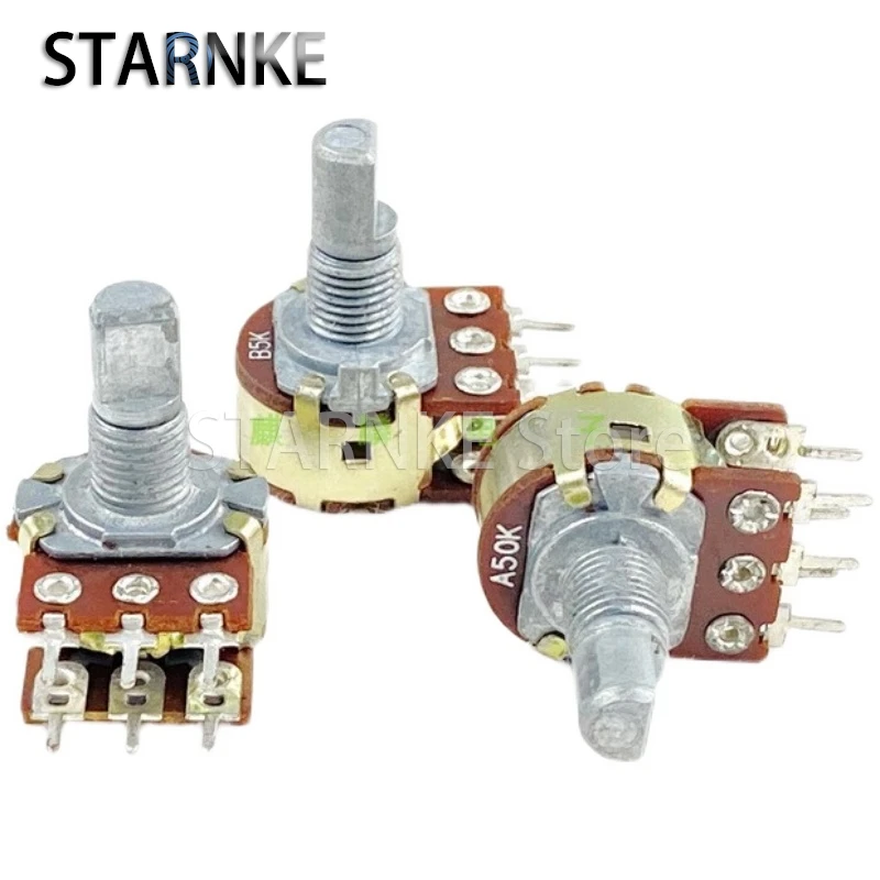 3PCS 16 Type 6-Pin Double B5K B10K A50K Amplifier Audio Speaker High And Low Gain Volume Potentiometer