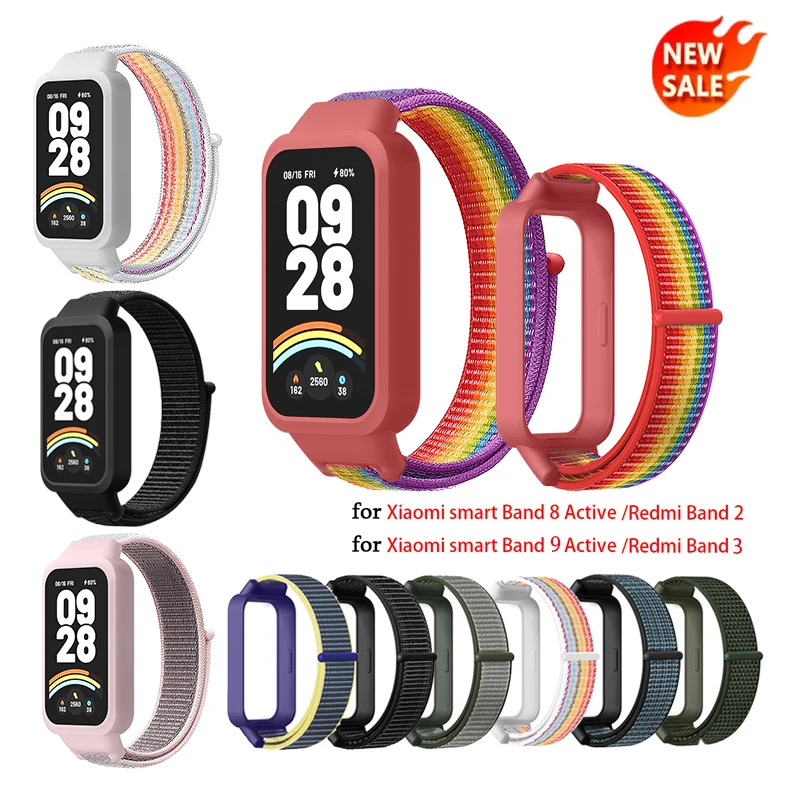 

Breathable Nylon Strap Band For Redmi Band 3 / 2 For Xiaomi Band 9 Active-8 Active